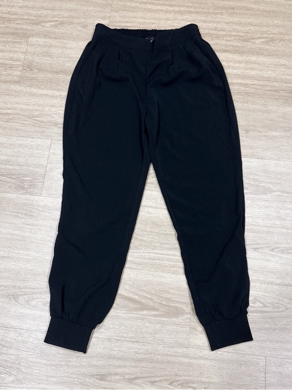 Dress Forum Black Elastic Waist Jogger Pants